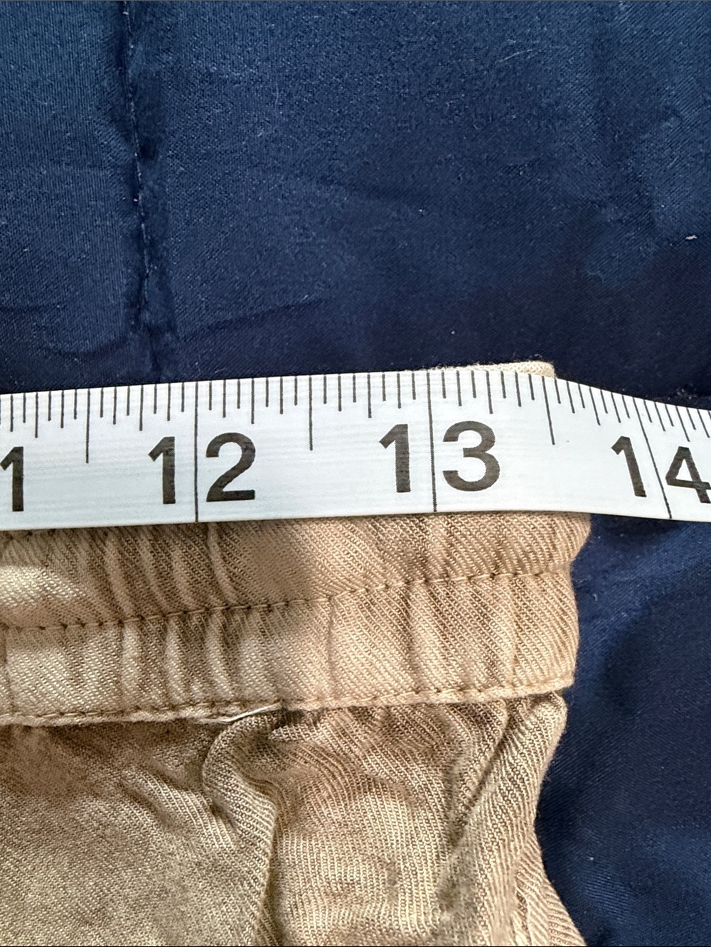 NWT- Tiered Wide-Leg Patchwork Pants - Beige Young Threads - Picture 8 of 15